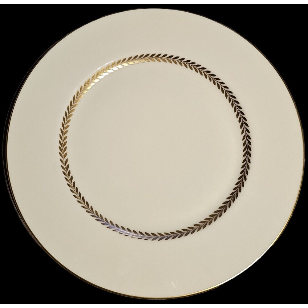 Vintage Lenox Imperial Inner Gold Laurel China Dinner Plate 10 1/2"